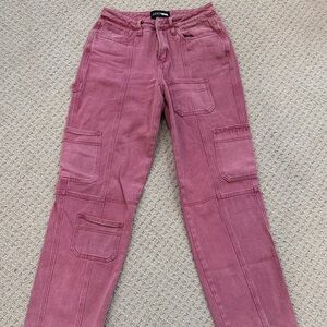 Fashion Nova Rose-Tinted Cargo Trousers